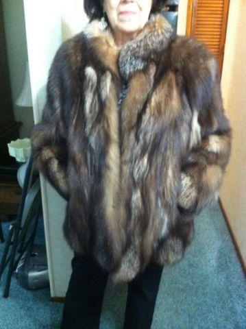 Medium brown fox coat