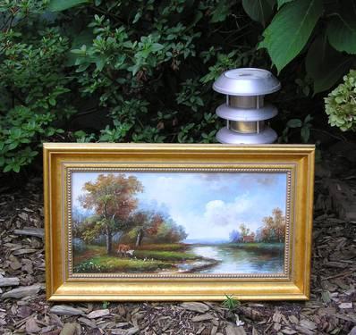 Michael Schofield framed silk screen landscape painting- MUST SELL
