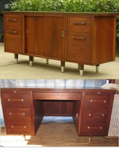 Mid-Century Desk / Credenza (Delivery Avail) each