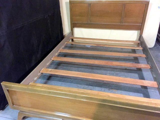 Mid-Century Full Size Bed, Head + Foot Board (Delivery Available)