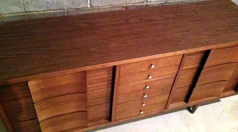 Mid-Century Triple Dresser by Johnson Carper