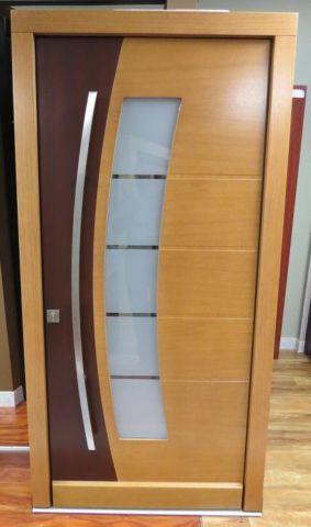 Model 004 & 005 In Stock Dual Finish Meranti Wood Exterior Door