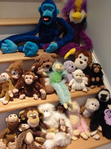Monkeys, monkeys!! Variety of 20 adorable stuffed animals; VGC