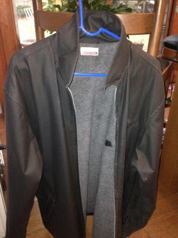 New, large dark-gray rubberized Quiksilver jacket for rain/snow