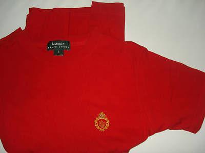 NEW Ralph Lauren Red Cotton Tee with LOGO ~ SMALL SIZE ~ Perfect New