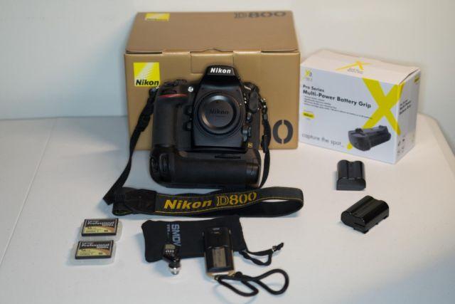Nikon D800 36.3 MP Digital SLR Camera, lots of extras