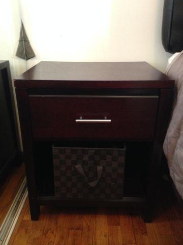 One Drawer Nightstand in Espresso - Excellent condition