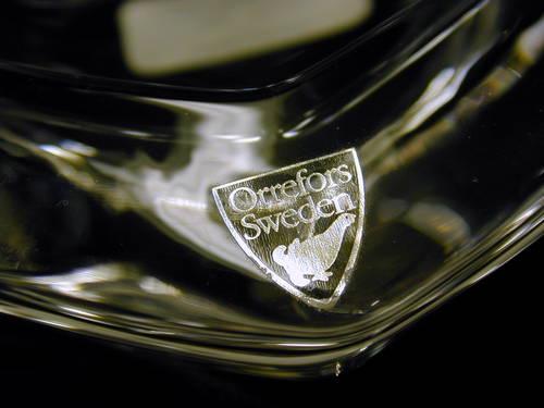 Orrefors Crystal Heart-Shaped Bowl New-In-Box