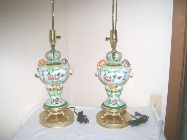 Pair table lamps