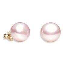 Pearlyta 14k Gold Pink Cultured Freshwater Pearl Stud Earrings 11.5-12