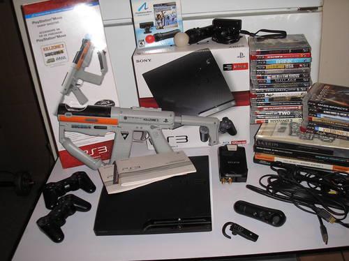PS3 + MOVE + Sharpshooter + 23 GAMES and More! - $500 (Syracuse)