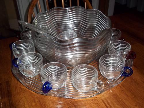 Punch Bowl set and Punch Cups
