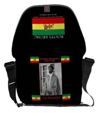 Rasta Reggae Rickshaw Messenger or Laptop Bag Jah Rastafari