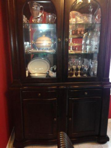 RAYMOUR AND FLANNIGAN BELMONT CHINA CLOSET WITH LIGHTING