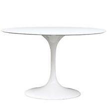 SAARINEM tulip style Dining Table in White - 48 inch