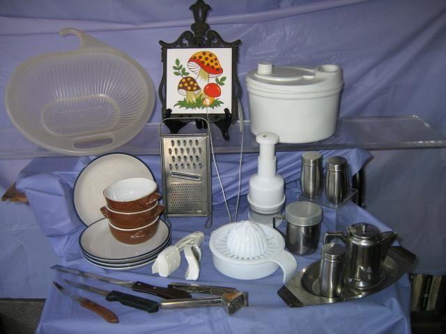 SALAD setup - spinner, bowls, utensils, etc. bonus blender, cook pot