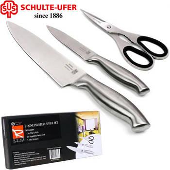 SCHULTE-UFER - 3-PC STAINLESS STEEL KNIFE SET - USA SHIPS FREE!