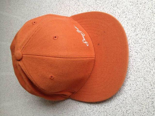 Sean John Fitted Cap Hat Size 7 1/4 Used Orange