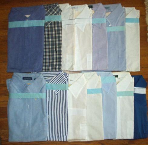 Shirts - Men's dress shirts, Brooks Bros, white, blue, striped, plaid