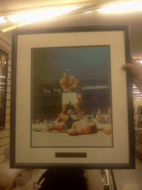 Signed Muhammad Ali vs. Sonny Liston 24 X 29 framed photo