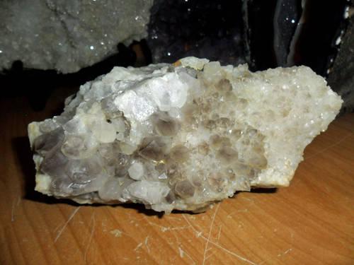 Smoky Amethyst on Druses Quartz Crystal Cluster