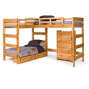 Solid Wood Loft Bed With Stairs 39472