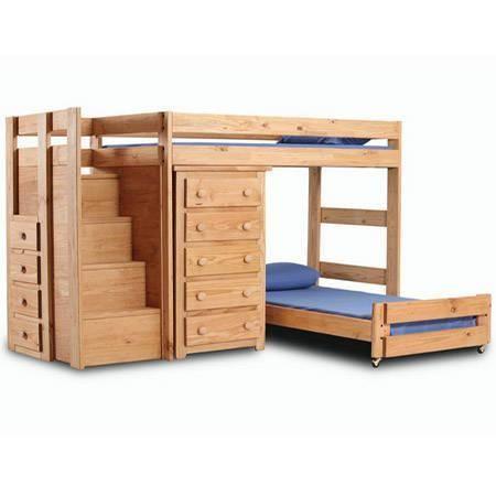 Solid wood, platform bed - double sized