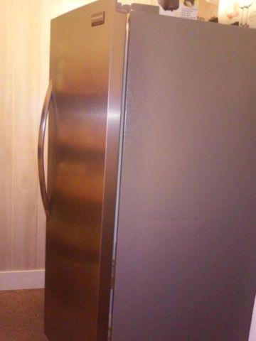 Stainless Steel Frigidaire Side-by-Side Refrigerator like new
