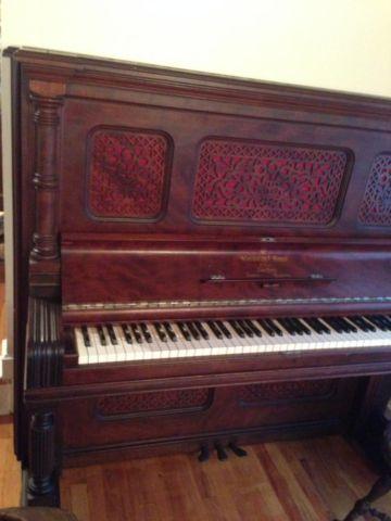 Steinway & Son Antique Piano Made In 1892 London New York Hamburg