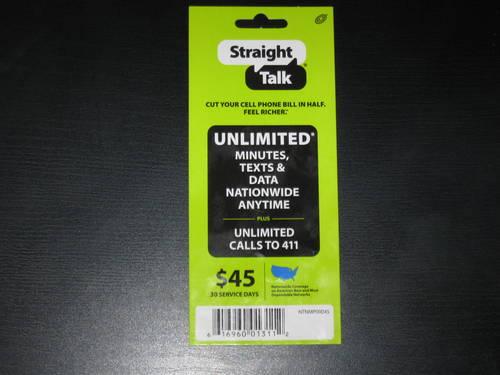 Straight Talk Service/Airtime Card - Brand New
