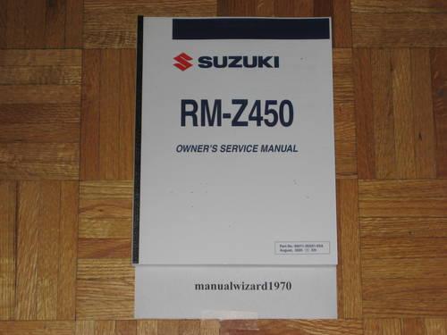Suzuki RM-X450Z RMX450Z Service Shop Repair Manual 99500-44090-03E
