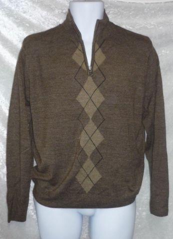 Sweater v-neck Vest men's Dockers Solid Geometric NEW
