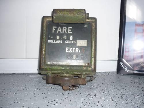 TAXI METER FROM THE 1920s with Hack driver Badge