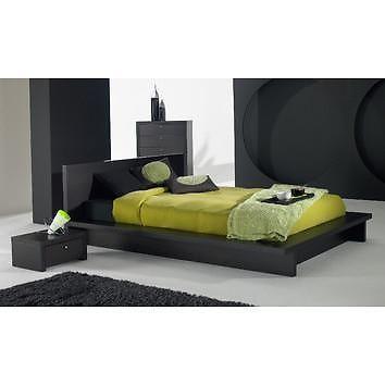 Tema Sono queen platform bed, dark-brown solid wood (better than Ikea)