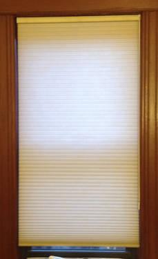 Three SMITH & NOBLE off-white honeycomb window shades 31