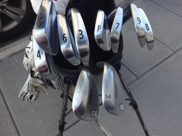 Titleist 712 blades with wedges 54 and 58