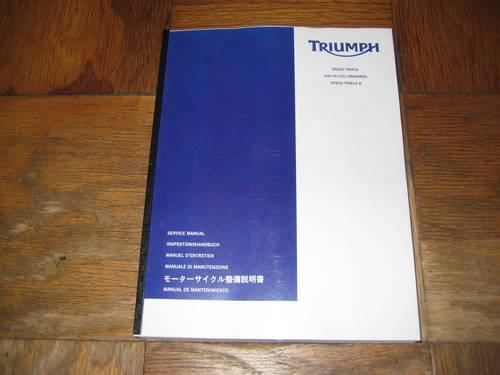 Triumph Speed Triple 1050 Service Shop Repair Manual Part# T3856260