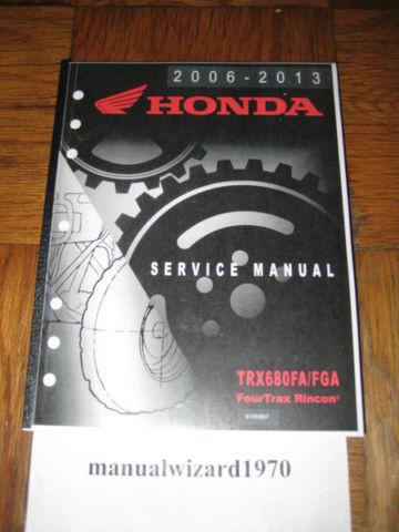 TRX650FA TRX650FGA TRX650 Rincon Service Repair Manual Part# 61HN802
