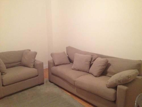 Two comfortable Crate & Barrel couches for sale!