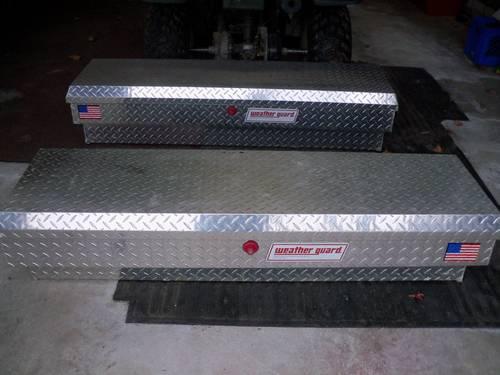 TWO WEATHER GUARD ALUMINUM SIDE BOXES