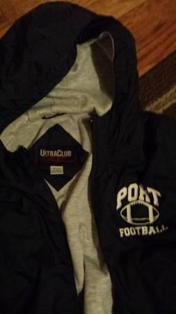 Ultraclub Collection Port Football Navy Blue Grey Jacket Coat sz XL