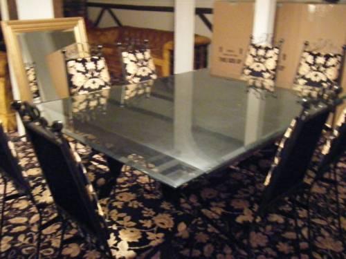 UNIQUE dining room set with 8 chairs