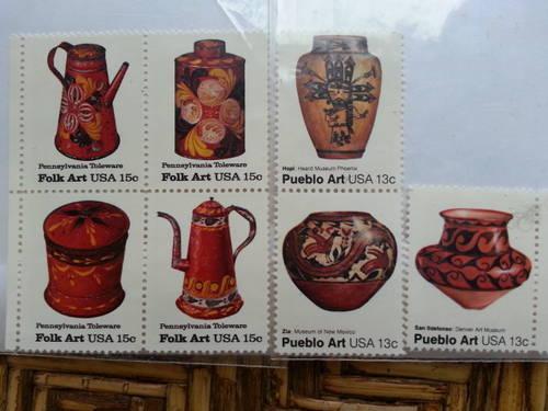 USA Collectible & Current Stamps: Folk and Pueblo Art, Einstein, Strav