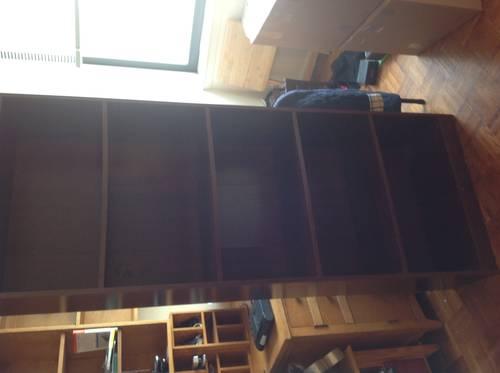 Used Brown Wood Bookshelf Unit