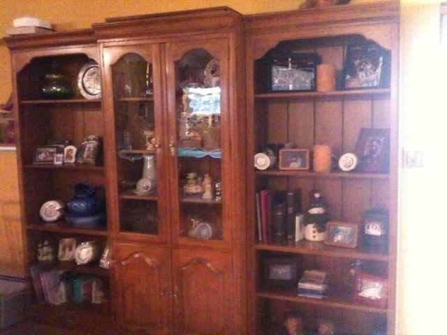 Used Burgundy Large Traditional Entertainment Wall Unit