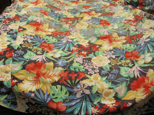 Vintage Colorful Print Tablecloth