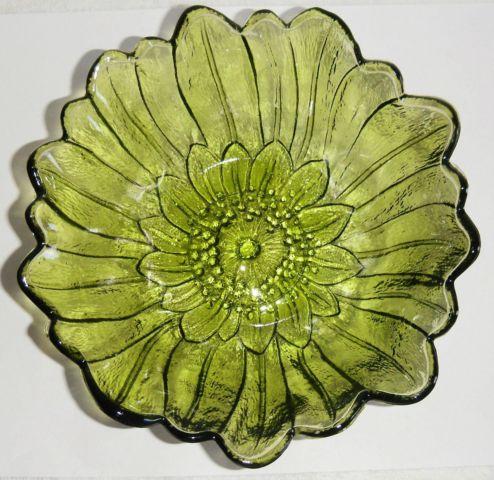 Vintage GREEN & AMBER Indiana Glass serving dishes