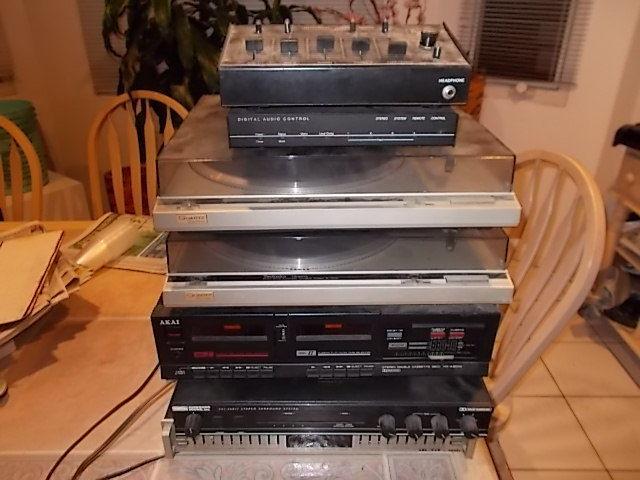 VINTAGE HIGH END STEREO EQUIPMENT W/2 TURNTABLES, MIXER, MAKE OFFER!!!