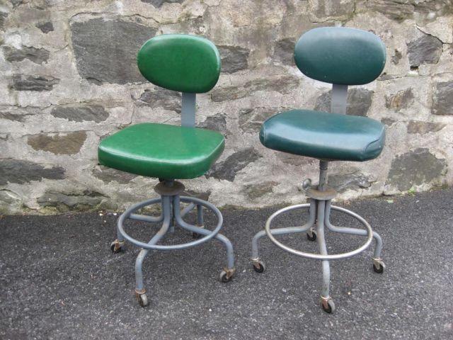 Vintage Industrial Age Drafting Stool (Delivery Available)