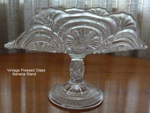 Vintage Pressed Glass Relish/banana split dishes